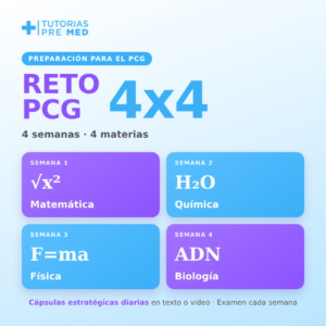 Reto PCG 4x4: 4 semanas, 4 materias para repasar antes del PCG